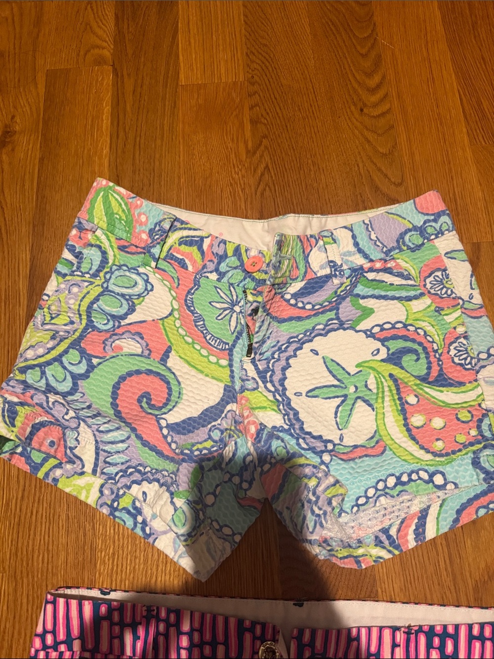 Lilly Pulitzer Pastel Paisley Print Shorts in Pink, Green & Blue